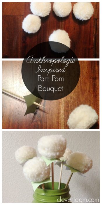 Click here for instructions on how to make this sweet little pom pom bouquet inspired by an Anthropologie favorite!