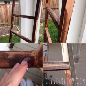 DIY decorative ladder. Ladder instructions and chippy paint tutorial. Click here! 
