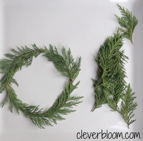 Easy DIY mini wreath. Display in multiples around the house!