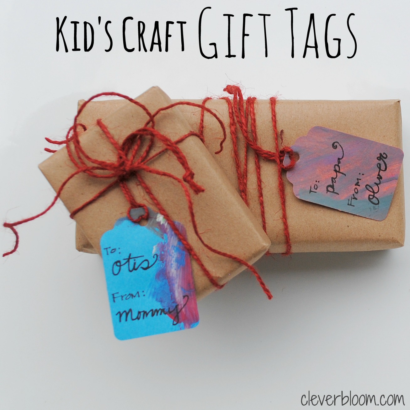 Kid's Craft-Gift Tags. Let your kids help with the wrapping this year!