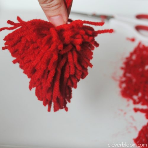 This Valentine's Pom Pom Heart Bunting is so cute! It's really unique and so fun to make. Visit cleverbloom.com for a tutorial with lots of step by step pictures.