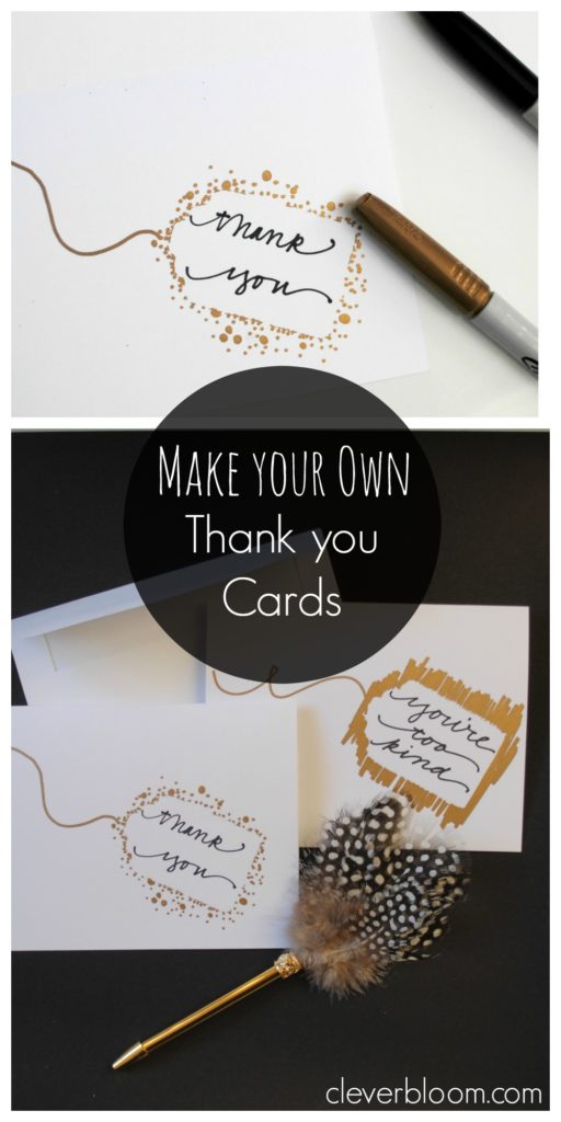 Make Your Own Thank You Cards - Clever Bloom