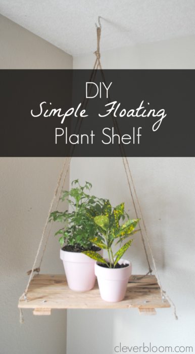 This is so simple and so perfect for small spaces. Click here for instructions on how to make this Floating Plant Shelf.