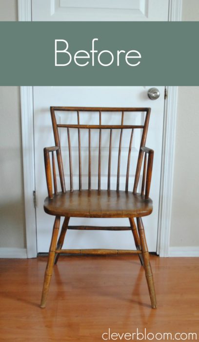 Learn how to makeover a vintage chair with minimal work. A little paint can add a lot of character!