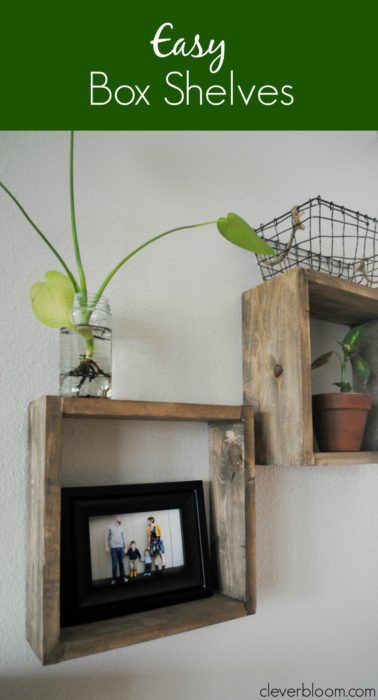 DIY easy box shelves