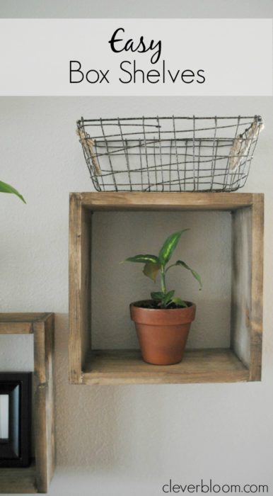 DIY easy box shelves