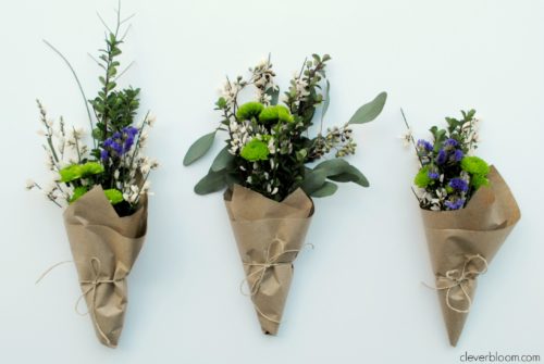 DIY Mini Flower Bouquets - Homey Oh My
