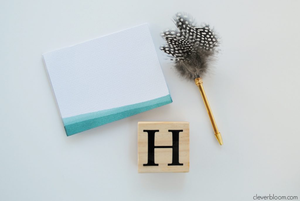 Learn how to make this beautiful dip-dyed stationary using Rit Dye and watercolor paper. This technique is perfect for stationary, cards, gift tags, business cards, and more.