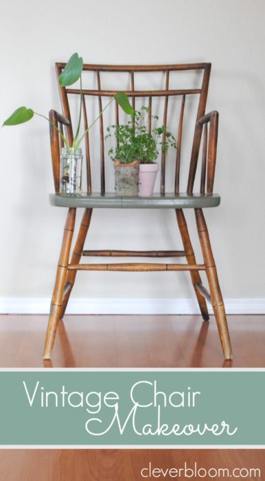 Learn how to makeover a vintage chair with minimal work. A little paint can add a lot of character!