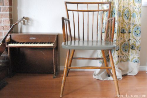 Learn how to makeover a vintage chair with minimal work. A little paint can add a lot of character!