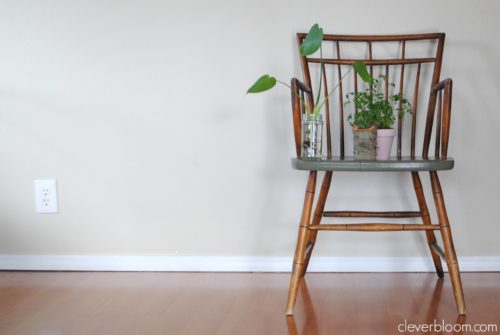 Learn how to makeover a vintage chair with minimal work. A little paint can add a lot of character!