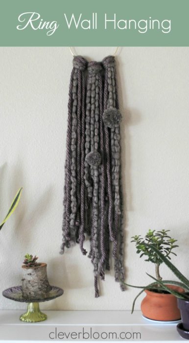 This Ring Wall Hanging is an inexpensive and simple way to add a little bohemian style into your home.