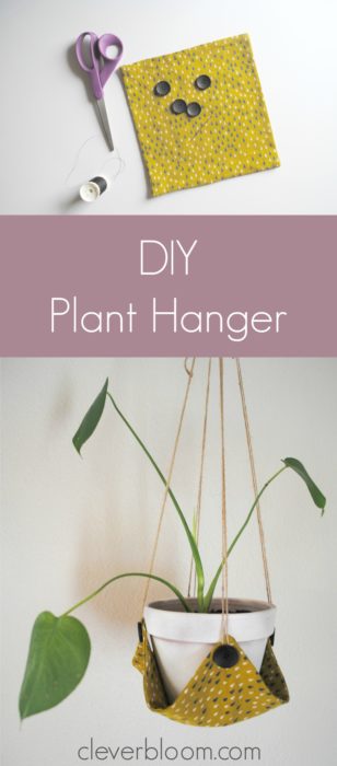 This DIY Plant Hanger is such a fun way to display your favorite plant! Grab that fabric you have laying around the house and visit cleverbloom.com for a full tutorial.