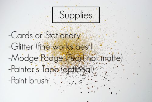 DIY Glitter Stationary is so fun! It's sure to make anyone's day! Perfect for holidays, birthdays, and more.