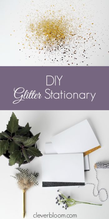 DIY Glitter Stationary is so fun! It's sure to make anyone's day! Perfect for holidays, birthdays, and more.