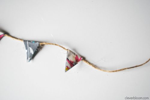 Tiny Fabric Scrap Bunting is so fun and easy!