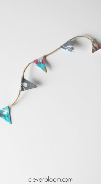 Tiny Fabric Scrap Bunting is so fun and easy!