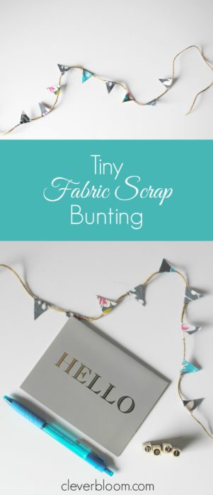 Tiny Fabric Scrap Bunting is so fun and easy!