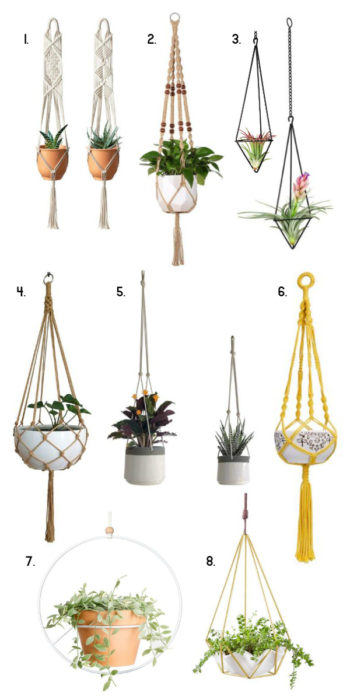 Plant hangers are a great way of keeping your beloved plants up and out of the way of pets & kids. I've rounded up my favorite Pretty Plant Hangers to share with you! #plants #indoorplants #planthangers #homedecor #plantdecor #indoorplants #houseplants #houseplantclub