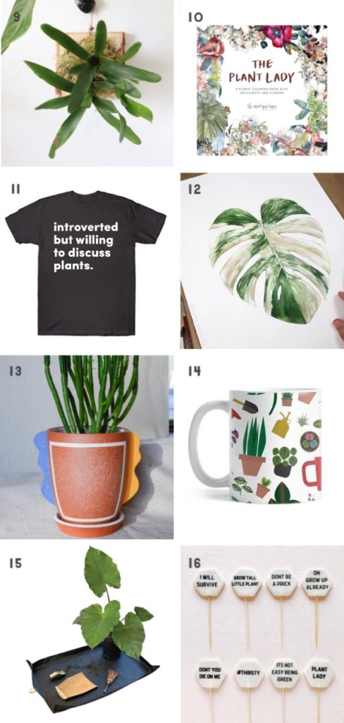 Looking for the perfect gift for your plant people? This is a list of amazing gift ideas from even more amazing makers and small business owners. Botanical art, books, homewares, plants, and more! #plantgifts #giftideas